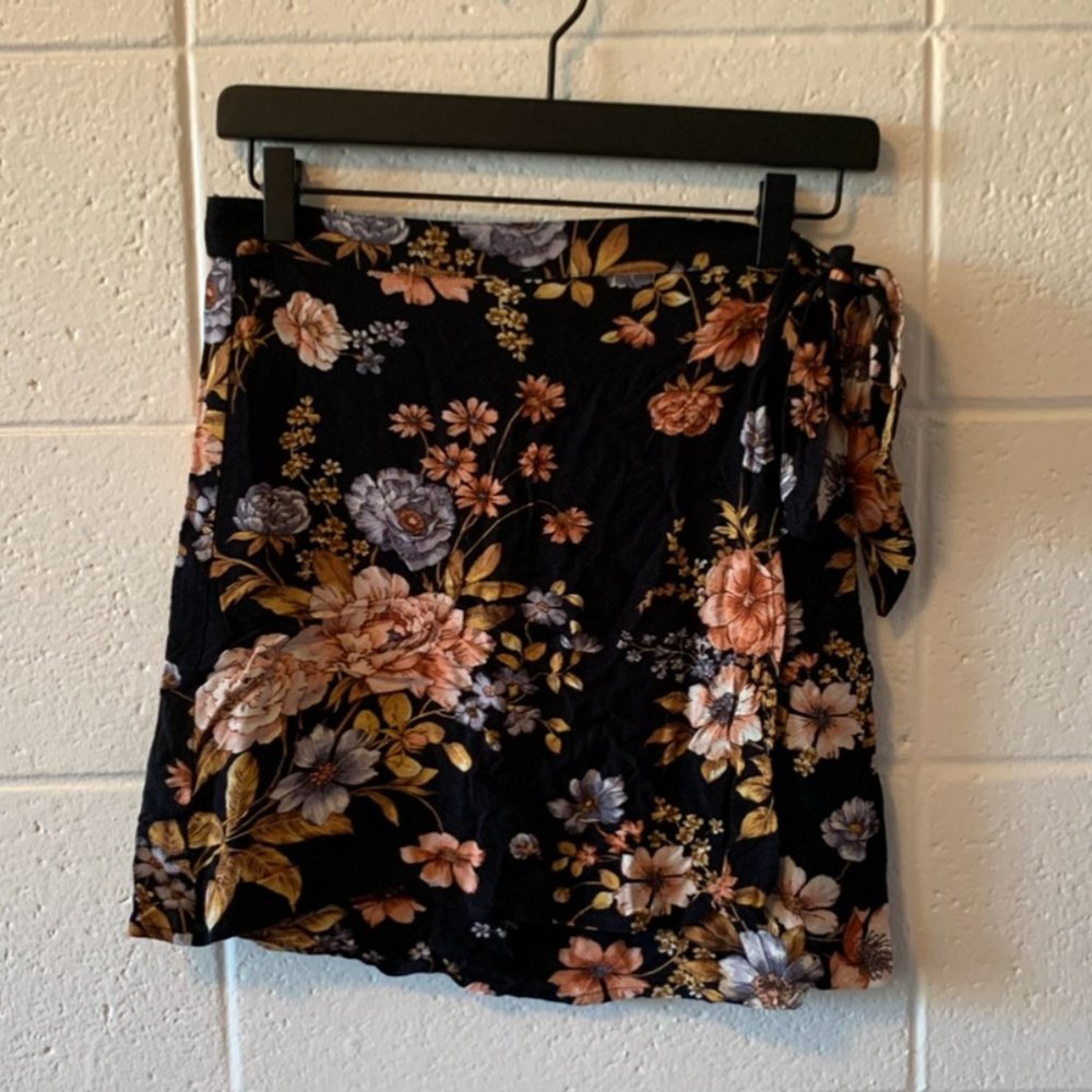 Floral Wrap Skirt